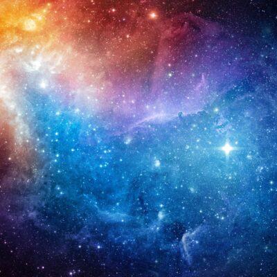 青とオレンジの星雲