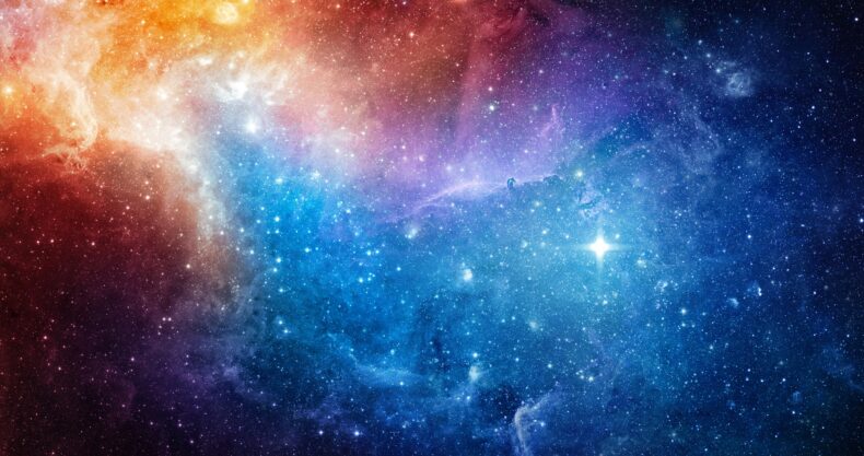 青とオレンジの星雲